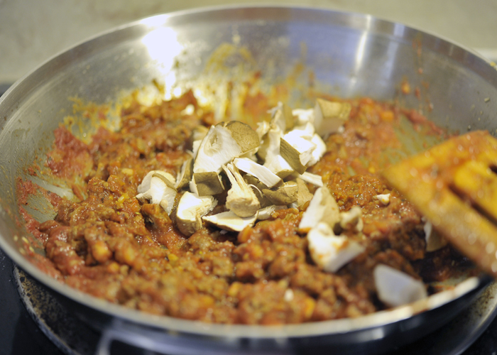 _KNK0351 Mixing in organic mushroom