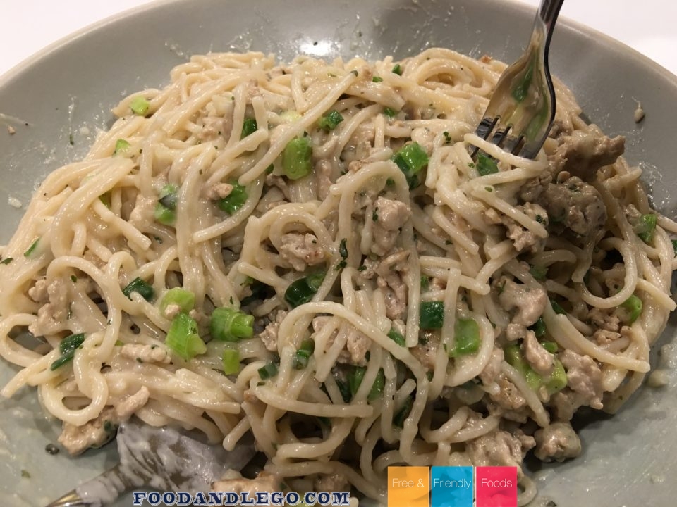 Free and Friendly Foods Weekly Challenge Creamy Turkey Noodles