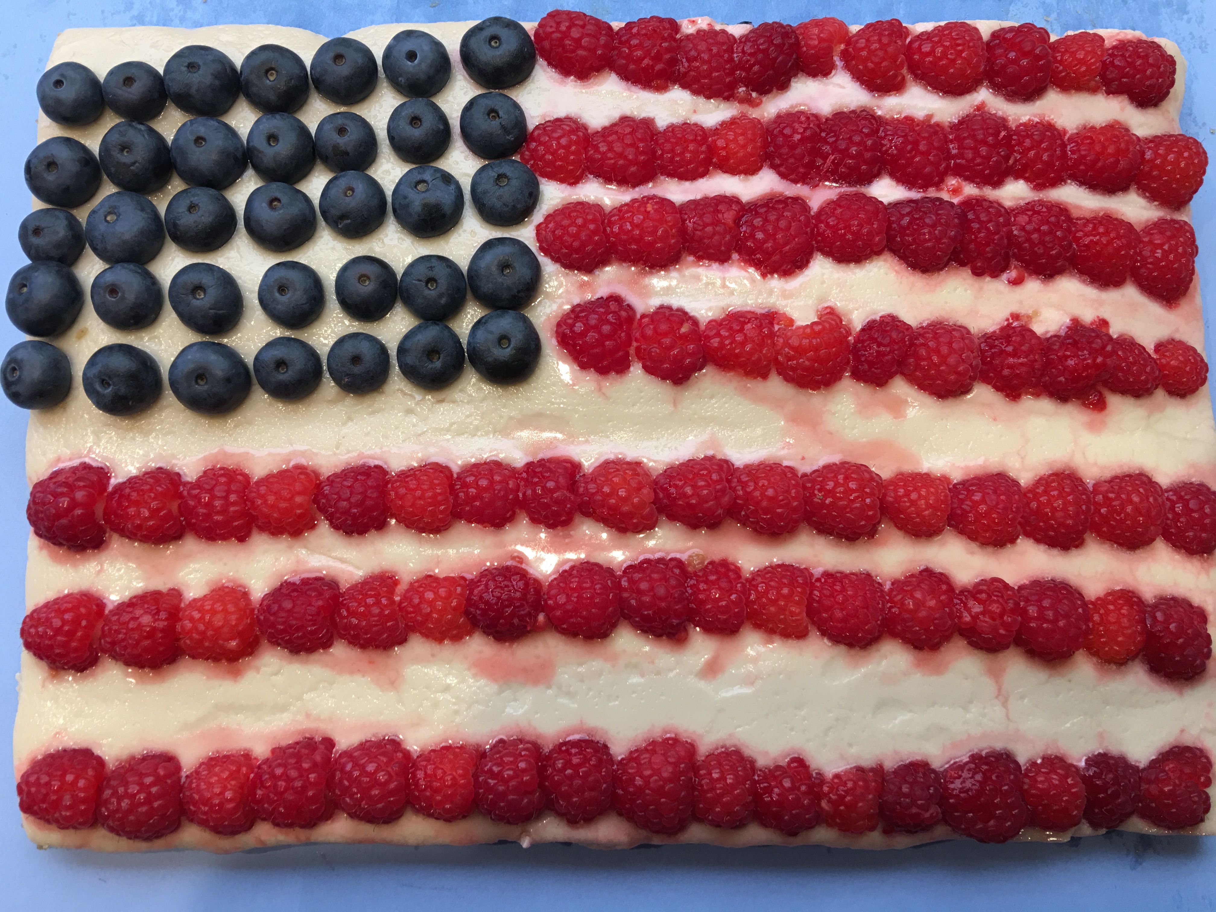 Free and Friendly Foods Flag Cake