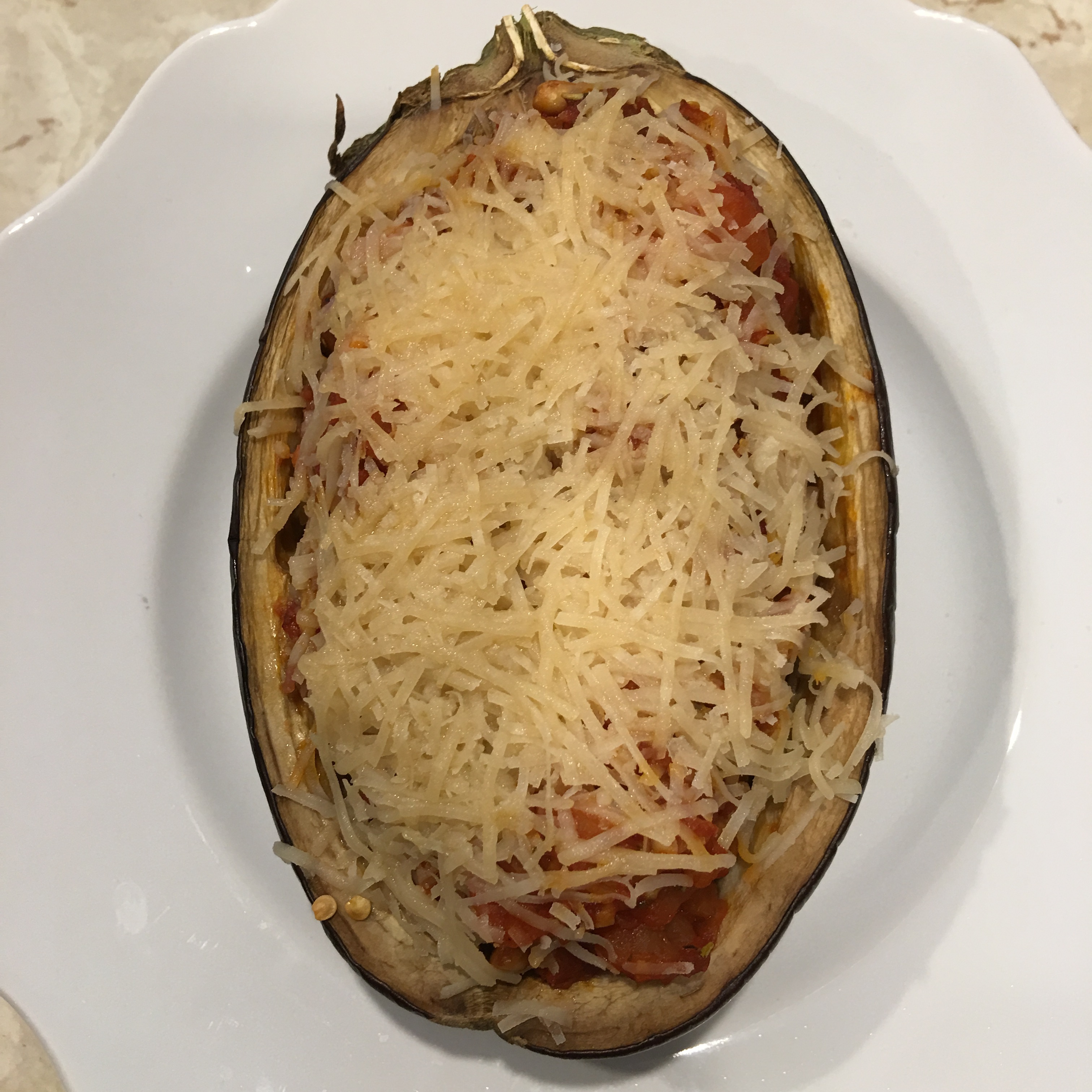 Free and Friendly Foods Stuffed Eggplant Parmesan