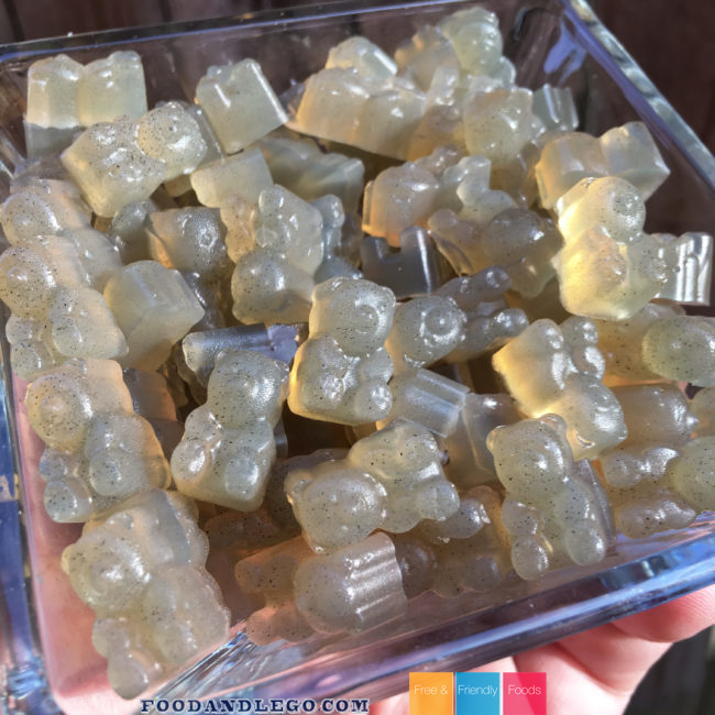 Charcoal Lemonade Gummy Bears by The Allergy Chef