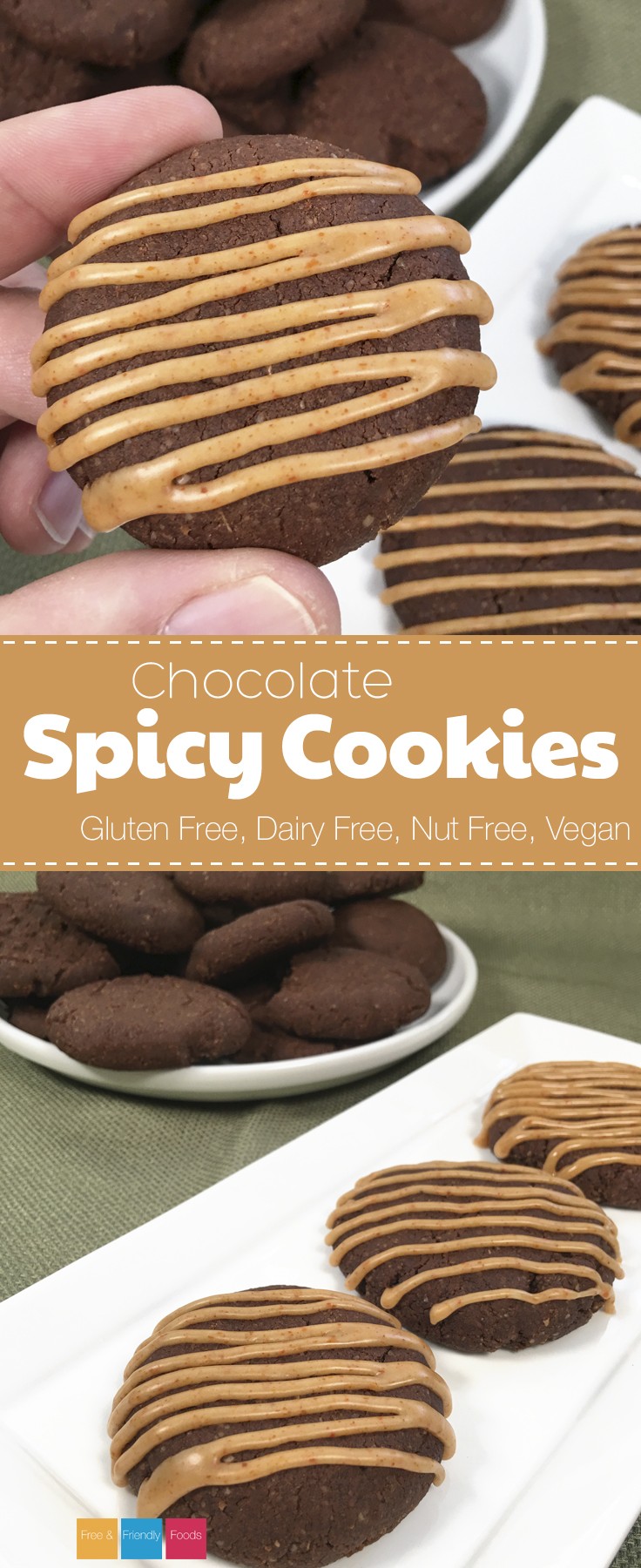Spicy Chocolate Cookies by The Allergy Chef, Gluten Free, Vegan, Top 8 Free