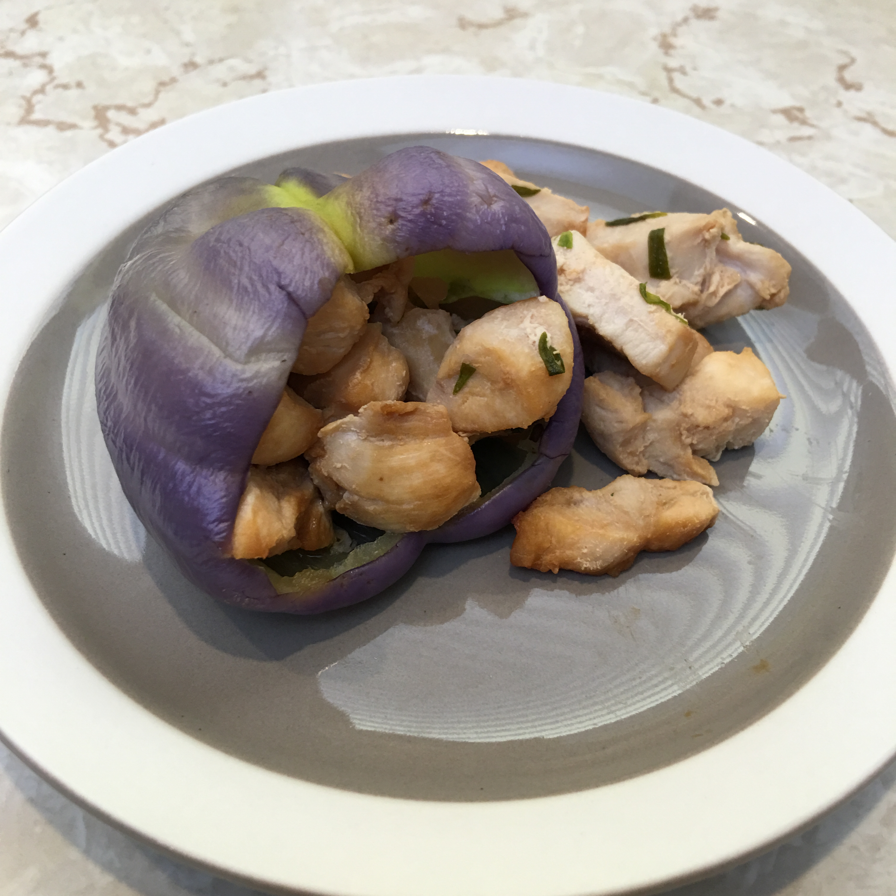 Free and Friendly Foods Stuffed Purple Peppers
